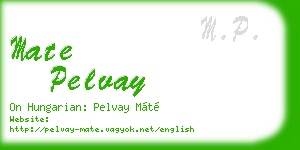 mate pelvay business card